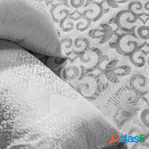 Colcha Bouti Estampada Jacquard. Modelo Bellini - Gris /
