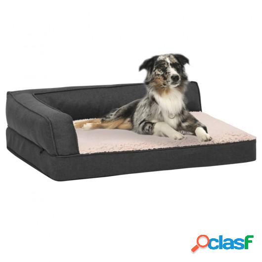 Colchón para cama de perro ergonómico gris oscuro 75x53 cm