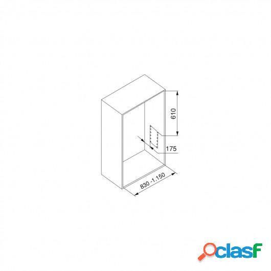 Colgador abatible para armario, regulable 830-1.150 mm,