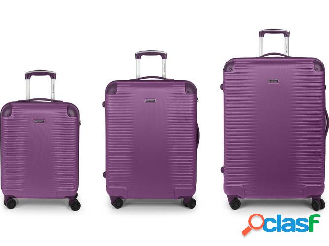 Conjunto 3 Maletas de Viaje GABOL Balance (172 L - Morado)