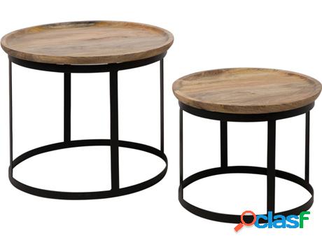 Conjunto de 2 Mesa de centro Osian (Marrón - Madera de