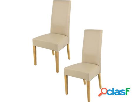Conjunto de 2 Sillas T M C S Luisa (Marrón Roble y Lino -