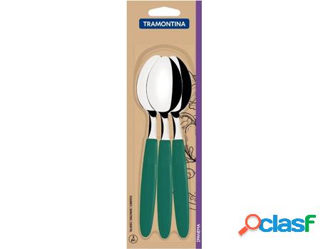 Conjunto de 3 Cucharas TRAMONTINA Ipanema Verde esmeralda