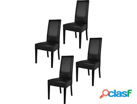 Conjunto de 4 Sillas T M C S Luisa (Negro - 99x46x55 cm -
