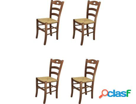 Conjunto de 4 Sillas T M C S Savoie (Marrón - 88x43x46 cm -