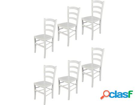 Conjunto de 6 Sillas T M C S Venezia 141BIA (Blanco -