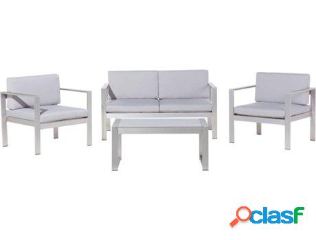 Conjunto de Jardín BELIANI Salerno (Gris - Aluminio