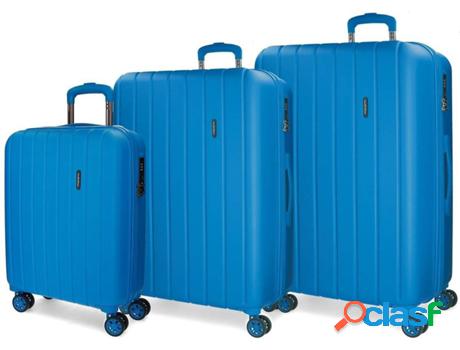 Conjunto de Maletas de Viaje MOVOM Wood (220 L - Azul)