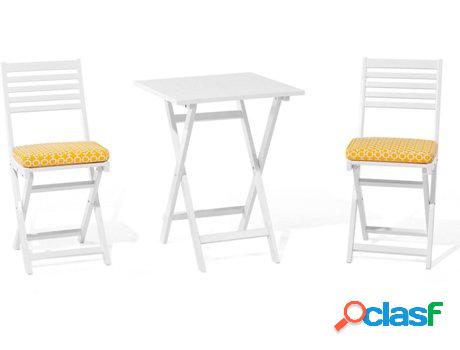 Conjunto de jardín 65867 (Amarillo - Madera de Acacia