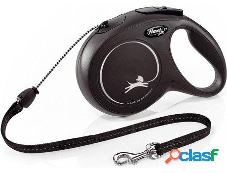 Correa para Perros FLEXI Ajustable y Reflectante (Negro - 5m