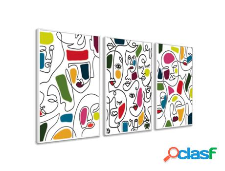 Cuadro DEKOARTE Caras, Abstracto, Picasso (150x70 cm)
