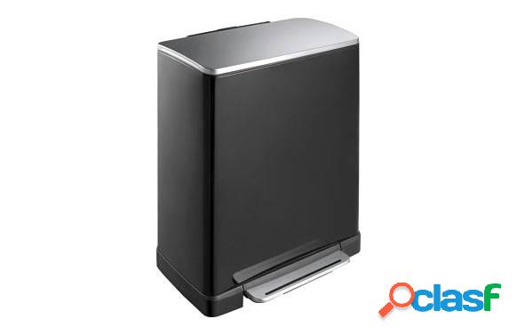 Cubo de basura 46L Eko E-Cube Step Acero Negro