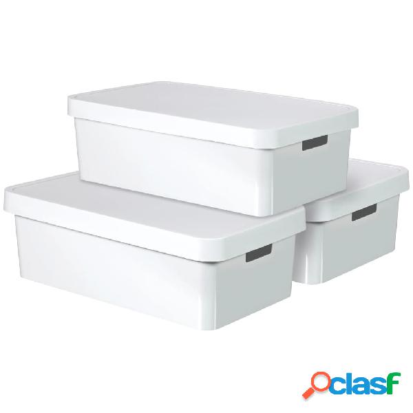 Curver 421848 "Infinity" Storage Box with Lid 3 pcs 30 L