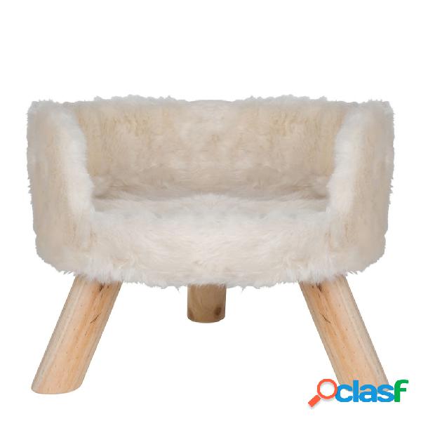 DISTRICT70 Cama afelpada para gatos NORDIC merengue