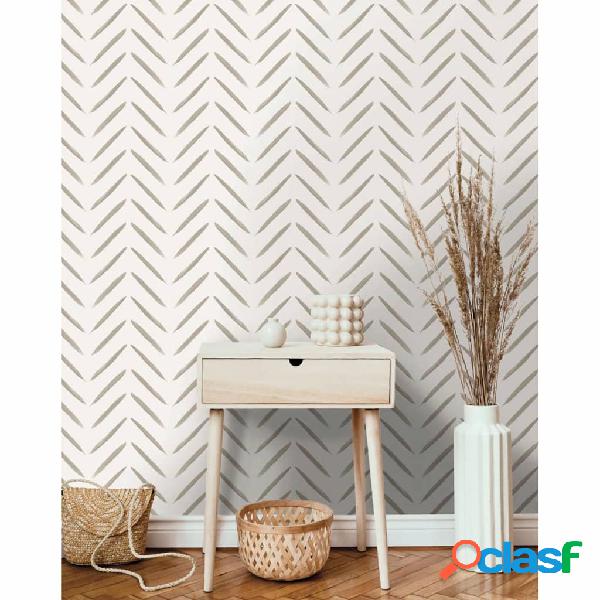DUTCH WALLCOVERINGS Papel pintado Chevron gris taupe