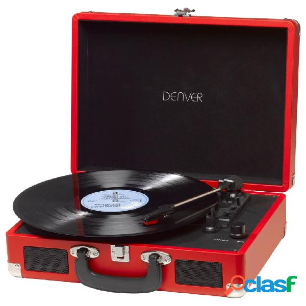 Denver Electronics Tocadiscos USB rojo