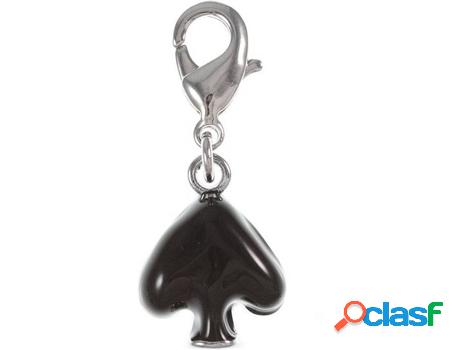 Dije SC_CRYSTAL (bañado a rodio - Negro - 11 mm x 11 mm)