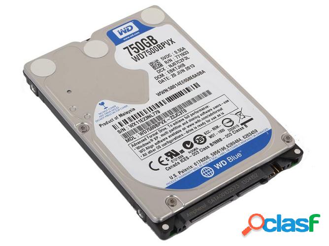 Disco HDD Interno WESTERN DIGITAL WD7500BPVX (750 GB - SATA