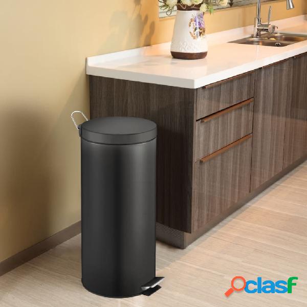 EKO Cubo de basura de pedal Classic 30 L negro