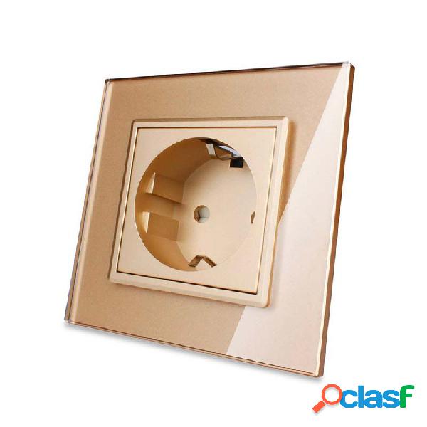 Enchufe schuko eu 16a frontal golden