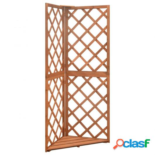Enrejado de esquina madera maciza de abeto 50x50x145 cm