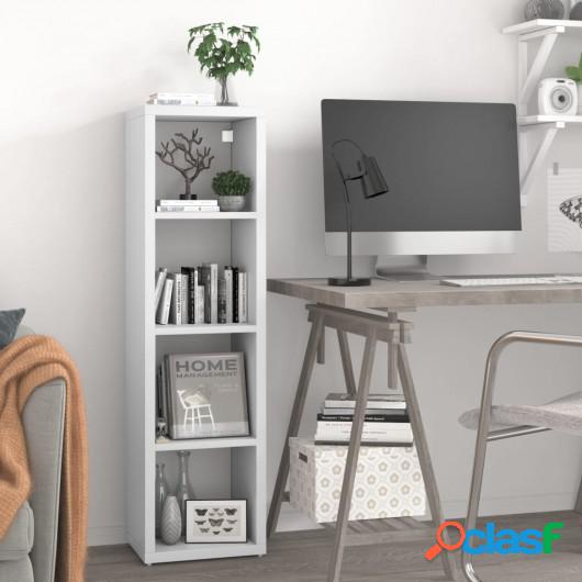 Estante de pared cube blanco MDF 37x29,5x134,5 cm