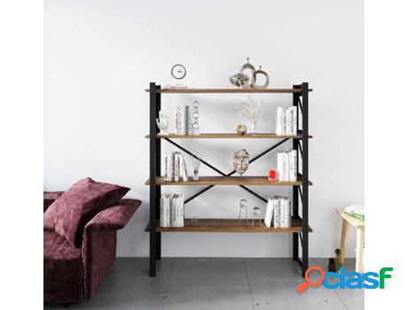 Estantería HOMEMANIA Line (Negro, Madera - Metal,