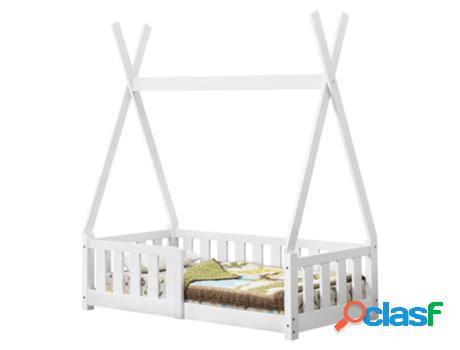 Estructura de Cama Infantil EN.CASA (Blanco - Madera - 70 x