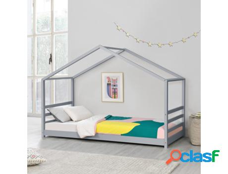 Estructura de Cama Infantil EN.CASA (Gris - Madera - 90 x