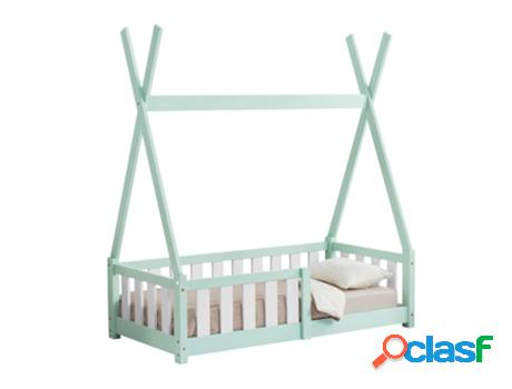 Estructura de Cama Infantil EN.CASA (Verde - Madera - 70 x