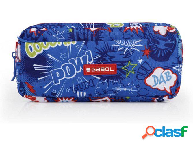 Estuche Doble GABOL Bang (Azul - 10 x 22 x 4 cm - 0.9 L -