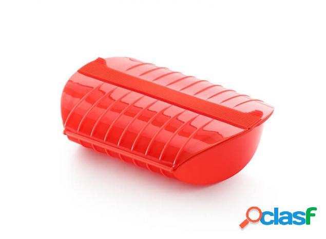 Estuche de cocina al Vapor con bandeja Lékué 3-4p Rojo