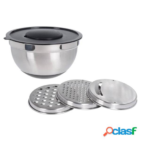 Excellent Houseware Tazón para mezclar y ralladores 4 pzas
