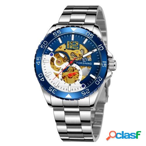 FORSINING Reloj mecánico automático de acero inoxidable