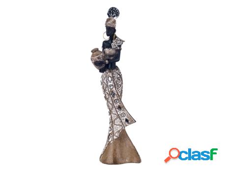 Figura Africana Negro de Resina 29*5*8cm Figura de Africana