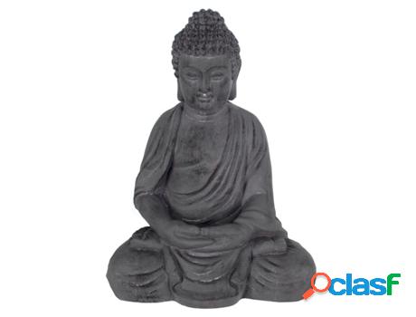 Figura Buda Gris de Resina 41*21*30cm Figura de Buda