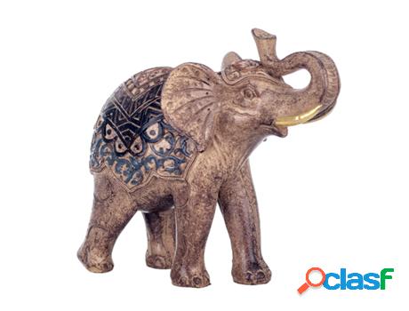 Figura Elefante Dorado de Resina 13*6*15cm Figura de