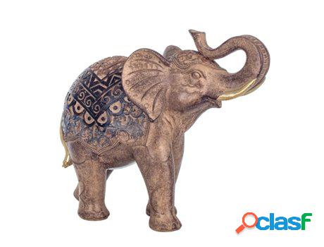 Figura Elefante Dorado de Resina 17*8*21cm Figura de