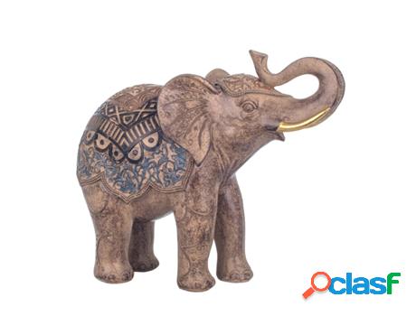 Figura Elefante Dorado de Resina 21*10*25cm Figura de