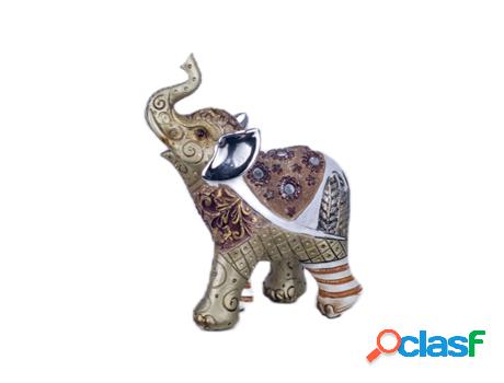 Figura Elefante Gris de Resina 16X6X13cm Figura de Elefante