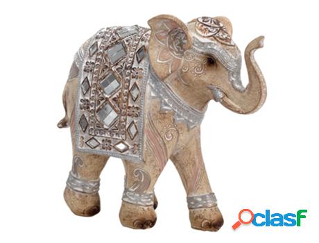 Figura Elefante Marrón de Resina 16*8*18cm Figura de