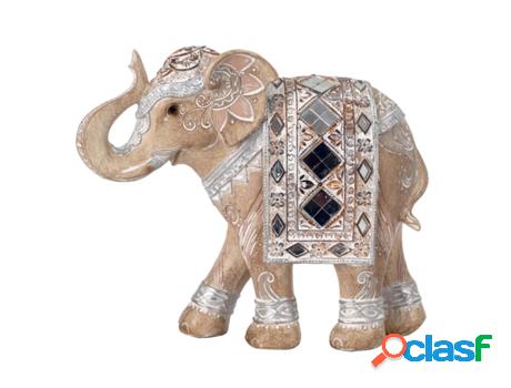 Figura Elefante Marrón de Resina 18*8*21cm Figura de