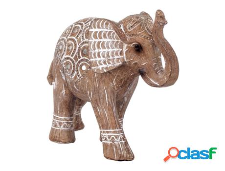 Figura Elefante Marrón de Resina 18*9*23cm Figura de