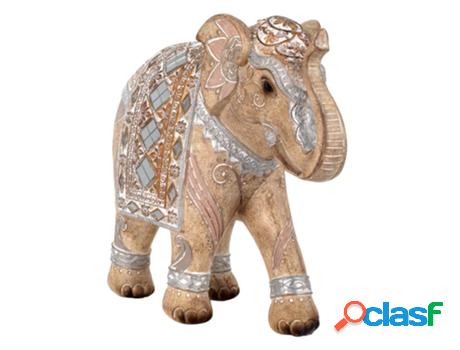 Figura Elefante Marrón de Resina 26*12*32cm Figura de