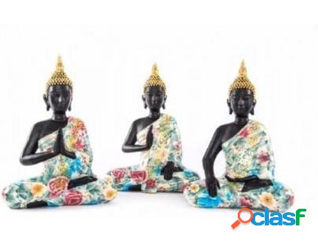 Figura HOGAR Y MÁS Buda Sentado Al Resina (29 x 15 x 41 cm)