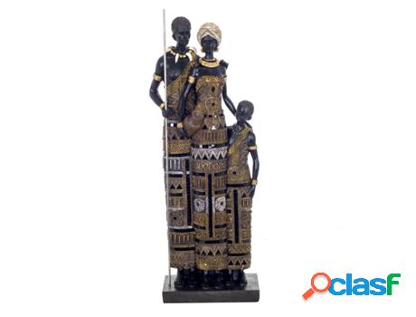 Figura de Africana Negro de Resina 59*11*21cm