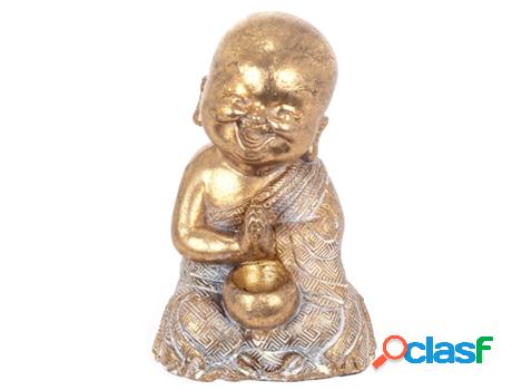 Figura de Buda Dorado de Resina 15*9*10cm
