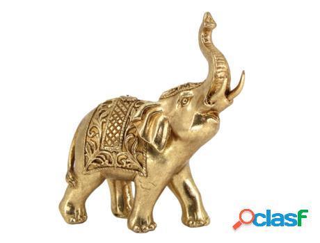 Figura de Elefante Dorado de Resina 16*6*13cm