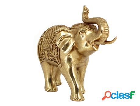 Figura de Elefante Dorado de Resina 19*9*22cm