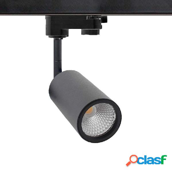 Foco carril monofásico mini cronolux rail led negro 9w